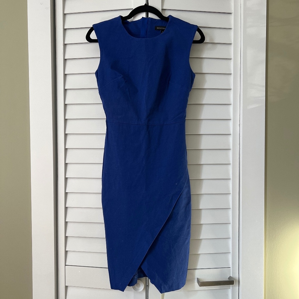 Blue Pencil Dress Banana Republic